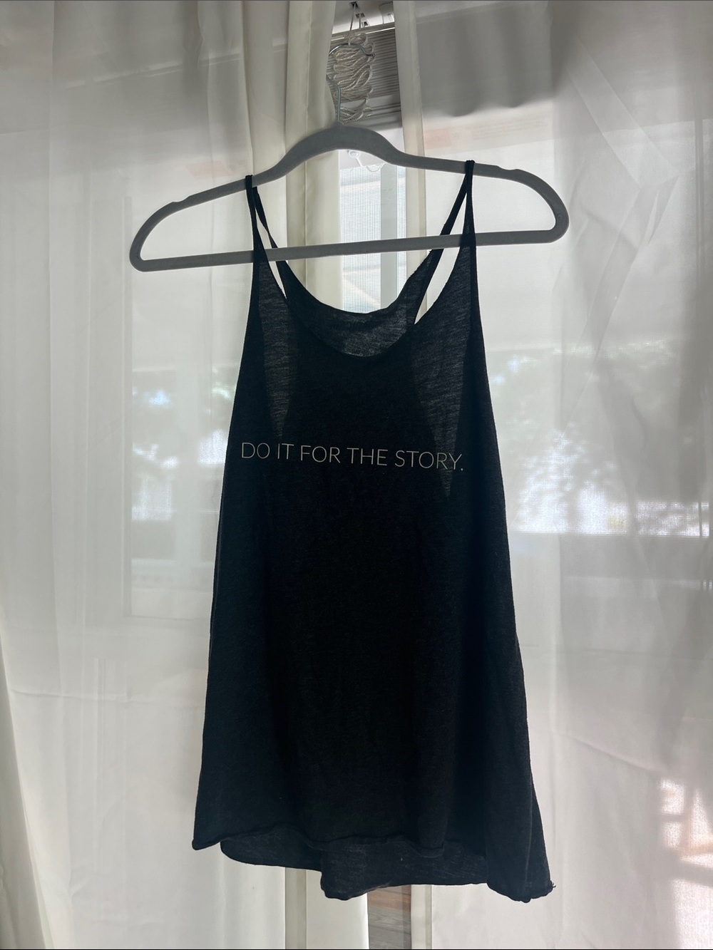 Asics Black Women's Racerback Tank with Motivational Text